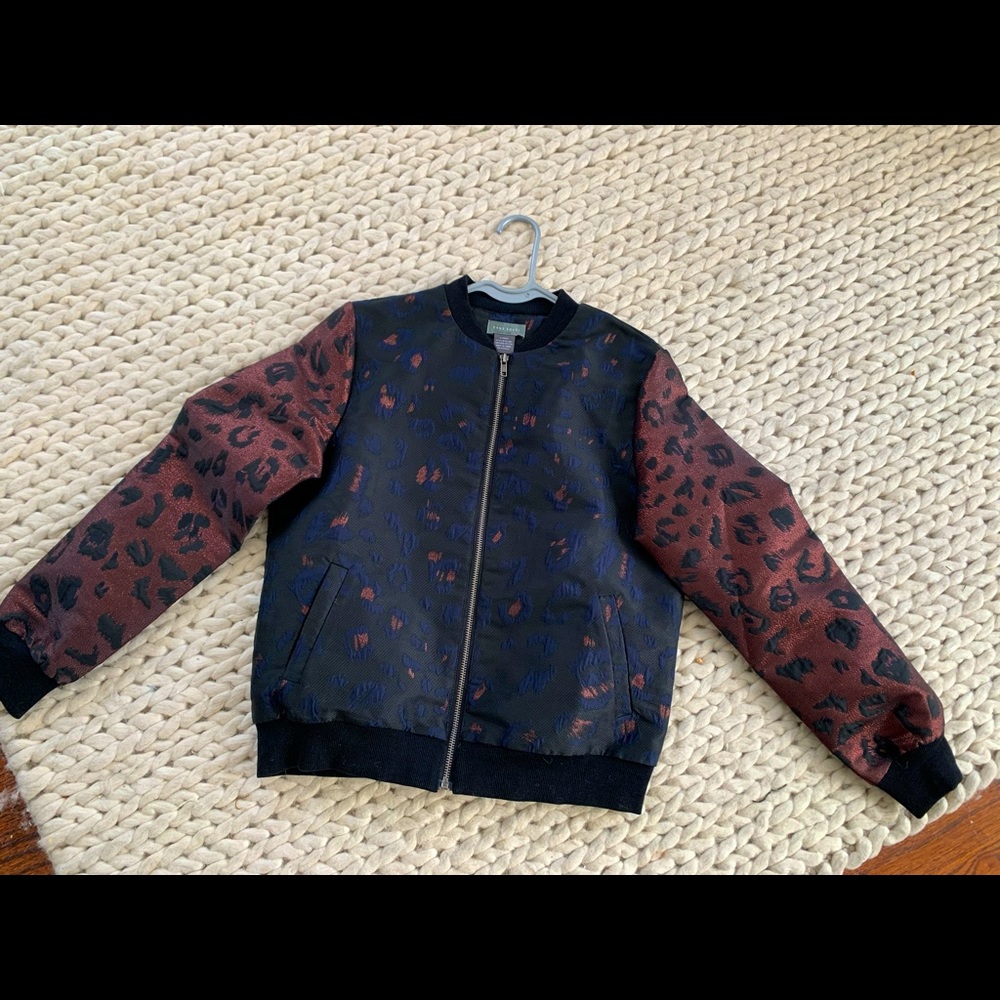Cheetah print bomber jacket